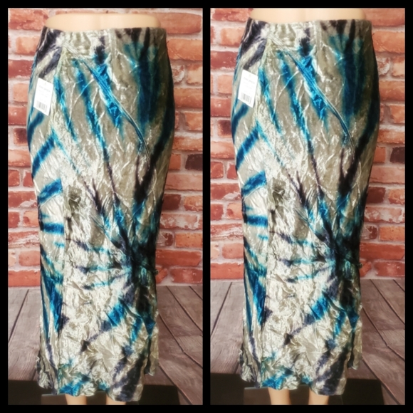 Free People Serious Swagger Velvet Boho Skirt XS/S - Picture 3 of 4